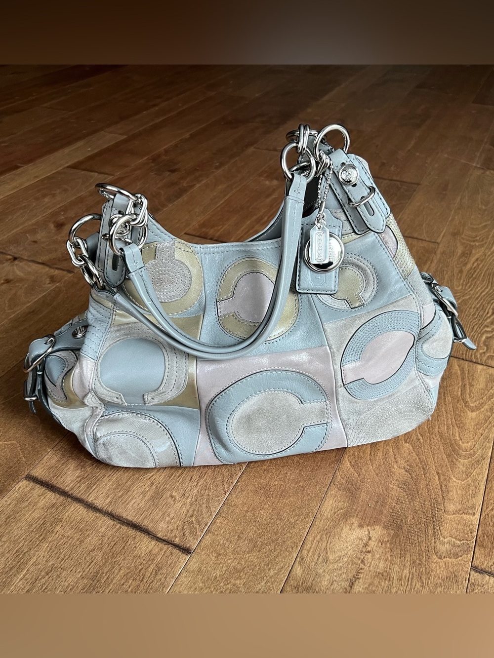 Coach Patchwork Shoulder Bag - Shades of Gray